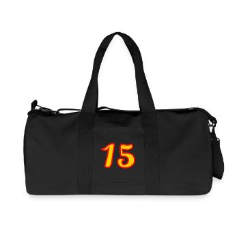 15. 15 YEARS. 15th ANNIVERSARY. 15 YEAR ANNIVERSARY. - Recycled Canvas Sports Bag by Stanley/Stella - black - Front