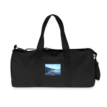 View of Lake Maggiore - Recycled Canvas Sports Bag by Stanley/Stella - black - Front