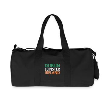 Dublin – Ireland Textdesign - Recycled Canvas Sports Bag by Stanley/Stella - black - Front
