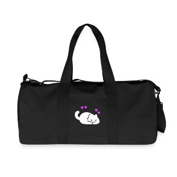 Amour des chats - Sac de sport en toile recyclée Stanley/Stella - noir - Devant