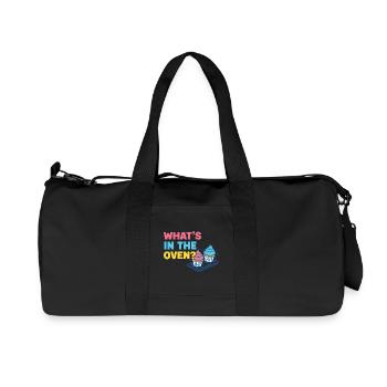 Gender Reveal Whats In The Oven Baby Shower - Recycled Canvas Sports Bag by Stanley/Stella - black - Front