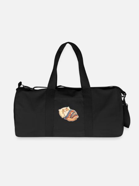 Katze Schlafen - Recycelte Canvas-Sporttasche von Stanley/Stella - Schwarz