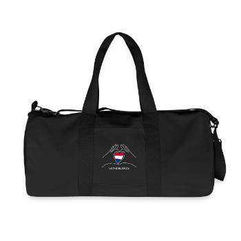 Cœur des Pays-Bas avec le drapeau de la NL Fan des Pays-Bas - Sac de sport en toile recyclée Stanley/Stella - noir - Devant