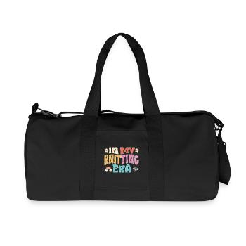 In my Knitting Era - Recycelte Canvas-Sporttasche von Stanley/Stella - Schwarz - Vorne