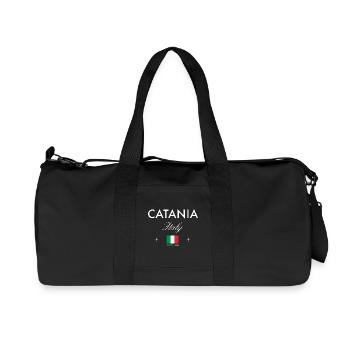 Souvenir de voyage des coordonnées de Catane Sicile - Sac de sport en toile recyclée Stanley/Stella - noir - Devant