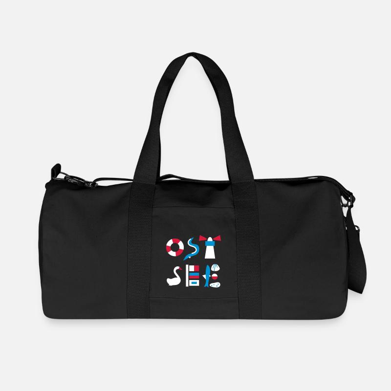 Ostsee - Recycelte Canvas-Sporttasche von Stanley/Stella - Schwarz
