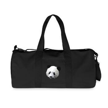 Polygon Panda - Recycelte Canvas-Sporttasche von Stanley/Stella - Schwarz - Vorne