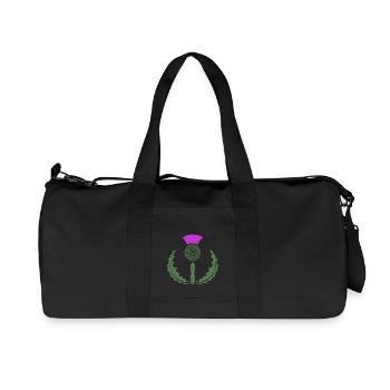 Celtic Knotwork Thistle - Recycled Canvas Sports Bag by Stanley/Stella - black - Front