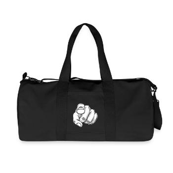 Zeigefinger mit Vector Hand - Recycelte Canvas-Sporttasche von Stanley/Stella - Schwarz - Vorne