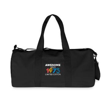 Fantastique depuis 1975 - né en 1975 - Sac de sport en toile recyclée Stanley/Stella - noir - Devant