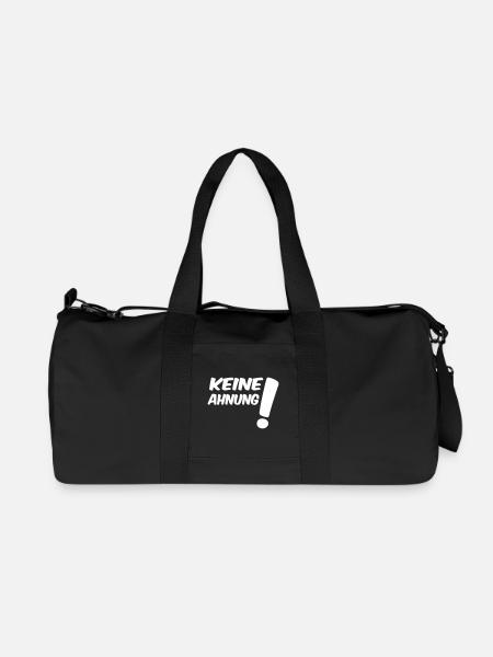 Keine Ahnung - Recycelte Canvas-Sporttasche von Stanley/Stella - Schwarz