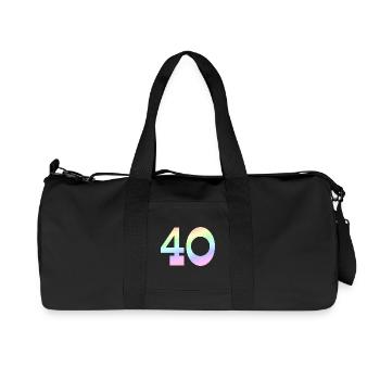 Geburtstagsgeschenk, 40 pastell Verlauf - Recycelte Canvas-Sporttasche von Stanley/Stella - Schwarz - Vorne