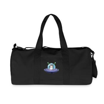 Cat Spaceship Space - Recycled Canvas Sports Bag by Stanley/Stella - black - Front