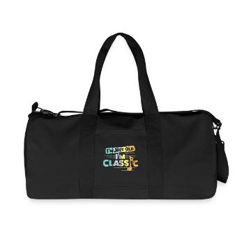 retro classical music funny sayings vintage - Recycled Canvas Sports Bag by Stanley/Stella - black - Front