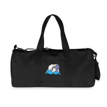 Einhorn Schlafen Kissen - Recycelte Canvas-Sporttasche von Stanley/Stella - Schwarz - Vorne