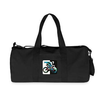 Fahrradfahrer auf dem Rennrad Triathlet Geschenk - Recycelte Canvas-Sporttasche von Stanley/Stella - Schwarz - Vorne