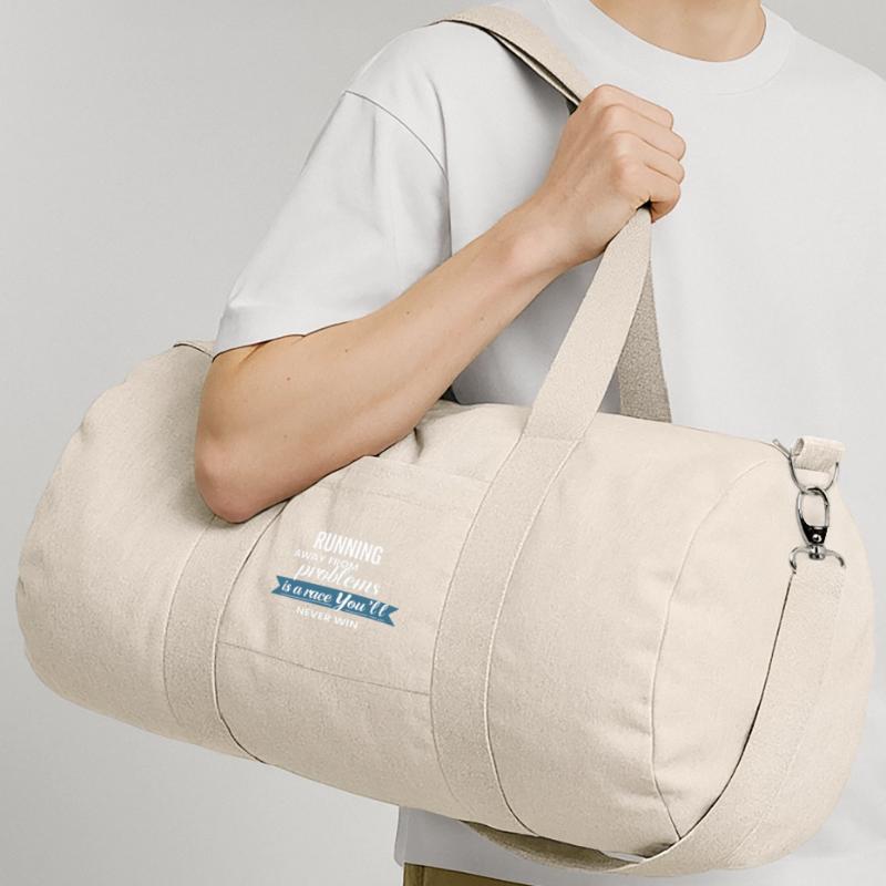 Fleeing from problems is not a solution Recycled Canvas Sports Bag by Stanley/Stella