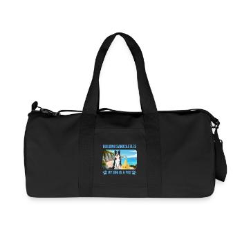 My dog on the beach - Recycled Canvas Sports Bag by Stanley/Stella - black - Front