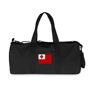 Flag of Tonga - Recycled Canvas Sports Bag by Stanley/Stella - black - Front
