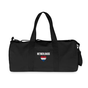 J’aime la Hollande, drapeau de la Hollande - Sac de sport en toile recyclée Stanley/Stella - noir - Devant