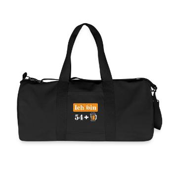 J’ai 54 ans plus bière 55e anniversaire - Sac de sport en toile recyclée Stanley/Stella - noir - Devant