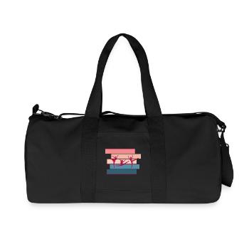 Ruban à motifs de silhouettes de danse - Sac de sport en toile recyclée Stanley/Stella - noir - Devant