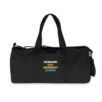 Husband Dad Architect Legend - Recycled Canvas Sports Bag by Stanley/Stella - black - Front