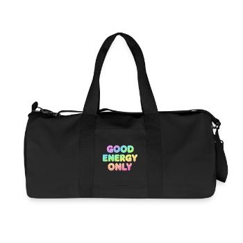 Énergie Positive Only – Typographie à Déclaration Positive - Sac de sport en toile recyclée Stanley/Stella - noir - Devant