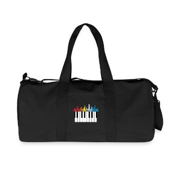 Piano Piano Musician Gift - Recycled Canvas Sports Bag by Stanley/Stella - black - Front
