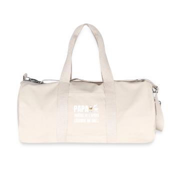 Papa Maître Apéro Gril Légende - Sac de sport en toile recyclée Stanley/Stella - blanc naturel - Devant