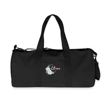 Couronne de fleurs d’Elina - Sac de sport en toile recyclée Stanley/Stella - noir - Devant
