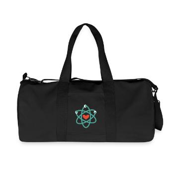 We love science! - Recycled Canvas Sports Bag by Stanley/Stella - black - Front