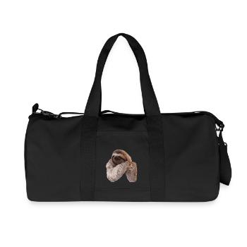 Faultier / Sloth - Recycelte Canvas-Sporttasche von Stanley/Stella - Schwarz - Vorne