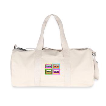 Cassette pop art tape - Recycled Canvas Sports Bag by Stanley/Stella - natural - Front