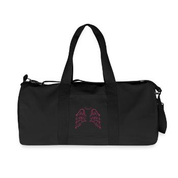 Ailes d'ange en rose - Sac de sport en toile recyclée Stanley/Stella - noir - Devant