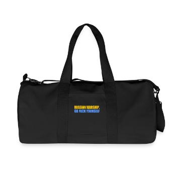russian warship go f yourself - Recycled Canvas Sports Bag by Stanley/Stella - black - Front