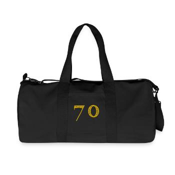 70 YEARS. 70th ANNIVERSARY. ANNIVERSARY 70 YEARS. 70 - Recycled Canvas Sports Bag by Stanley/Stella - black - Front