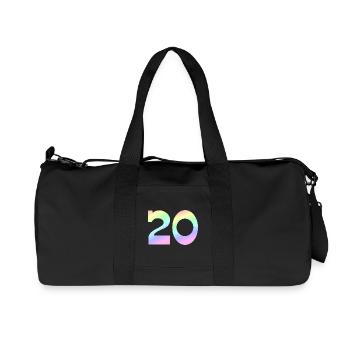 Jubiläum, 20 pastell Verlauf - Recycelte Canvas-Sporttasche von Stanley/Stella - Schwarz - Vorne