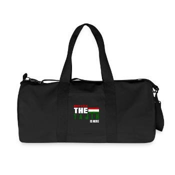 Keep Calm Tajikistan flag design - Recycled Canvas Sports Bag by Stanley/Stella - black - Front