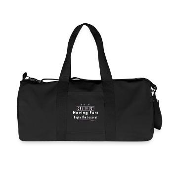 Get rich, have fun, enjoy luxury - Recycled Canvas Sports Bag by Stanley/Stella - black - Front