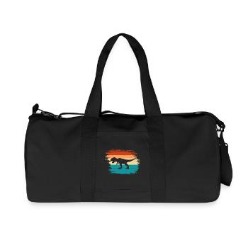 T Rex Dino Dinosaur - Recycled Canvas Sports Bag by Stanley/Stella - black - Front