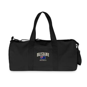 Brisbane Australia Vintage Flag Design - Recycled Canvas Sports Bag by Stanley/Stella - black - Front