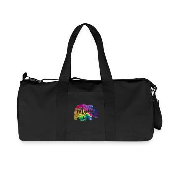 Mamabär Bärin Tie Dye Batik Bär - Recycelte Canvas-Sporttasche von Stanley/Stella - Schwarz - Vorne