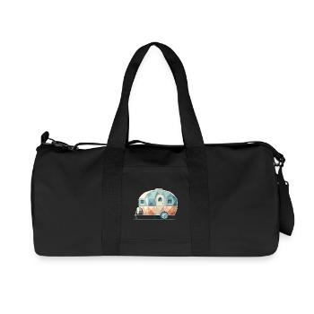 Moderner Wohnwagen – Polygonaler Reisebegleiter - Recycelte Canvas-Sporttasche von Stanley/Stella - Schwarz - Vorne