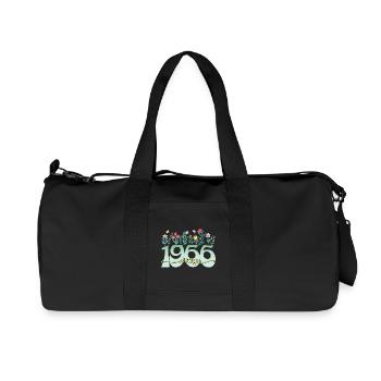 1966 Flowers 60 Years Anniversary Woman - Recycled Canvas Sports Bag by Stanley/Stella - black - Front