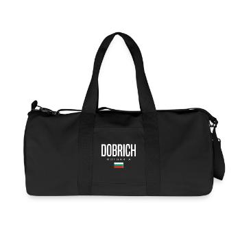 Dobrich Bulgaria - Recycled Canvas Sports Bag by Stanley/Stella - black - Front
