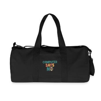 Retro Computer sagt Nein - Recycelte Canvas-Sporttasche von Stanley/Stella - Schwarz - Vorne