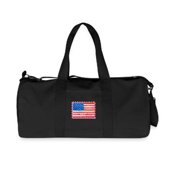 MAKE_AMERICA_HUMAN_AGAIN-_A5 - Recycelte Canvas-Sporttasche von Stanley/Stella - Schwarz - Vorne