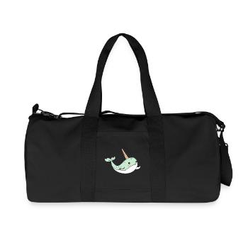 Narwal - Recycelte Canvas-Sporttasche von Stanley/Stella - Schwarz - Vorne