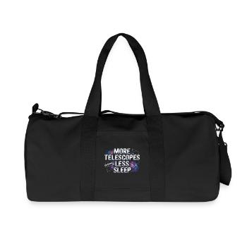 Astronomer Galaxy Outerspace Universe Astronomy - Recycled Canvas Sports Bag by Stanley/Stella - black - Front